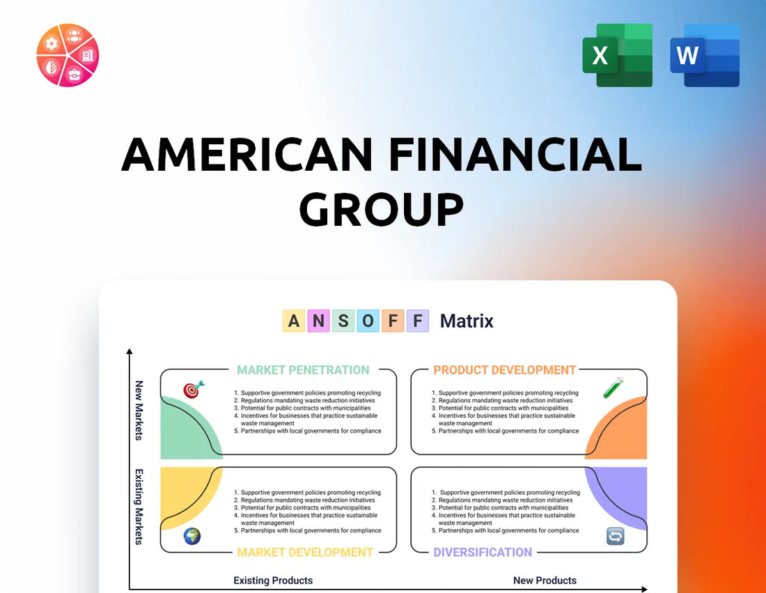 American Financial Group Ansoff Matrix