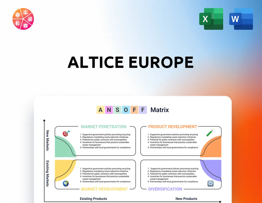 Altice Europe Ansoff Matrix