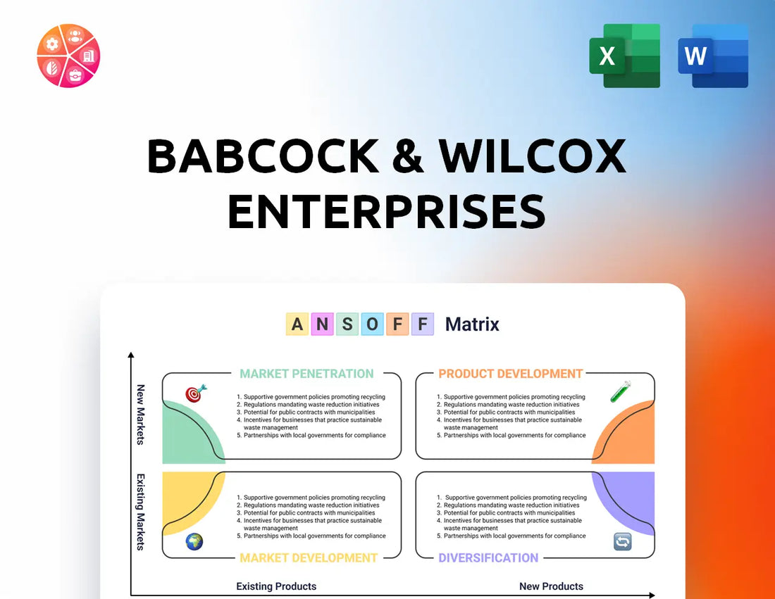 Babcock & Wilcox Enterprises Ansoff Matrix