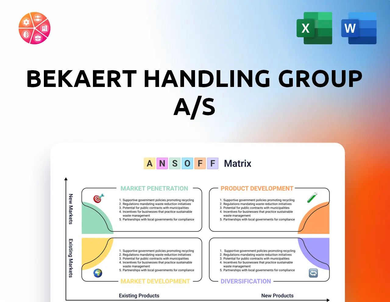 Bekaert Handling Group A/S Ansoff Matrix