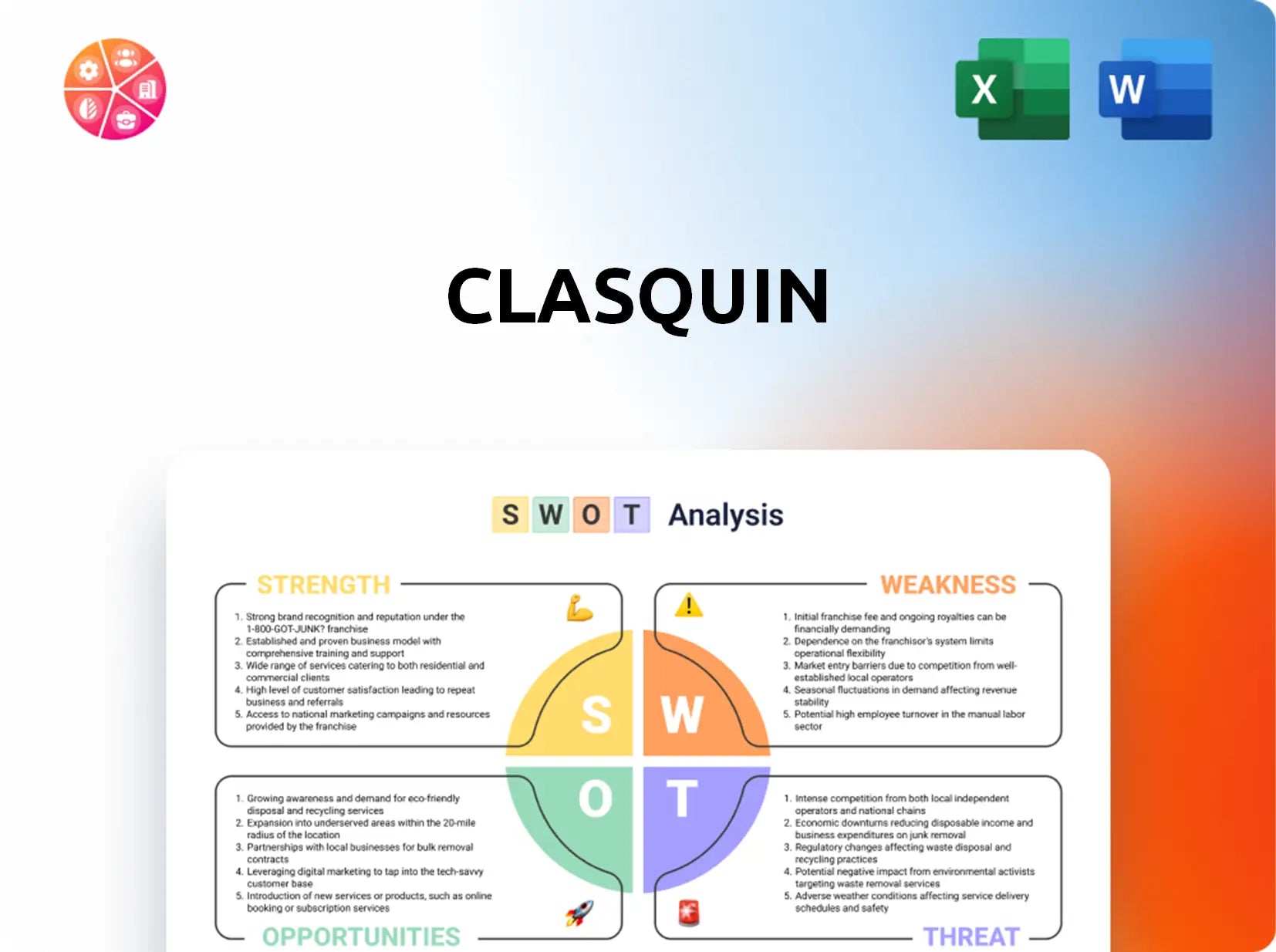 Clasquin SWOT Analysis