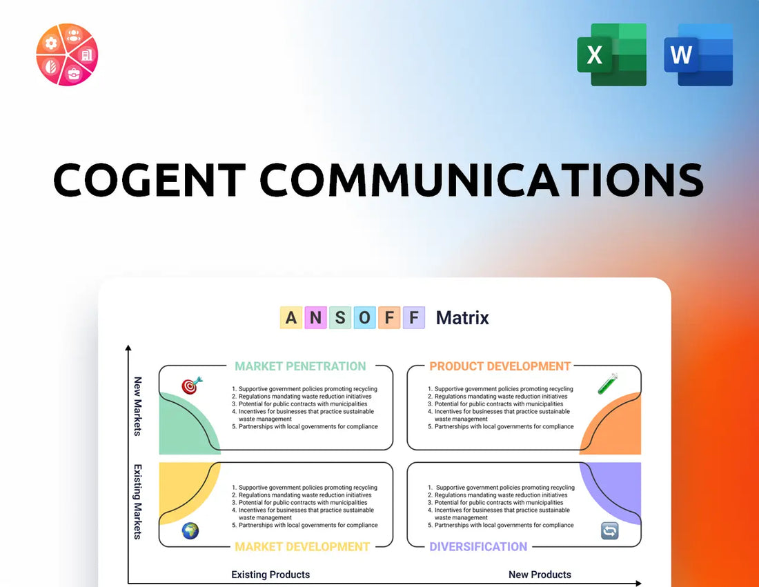 Cogent Communications Ansoff Matrix
