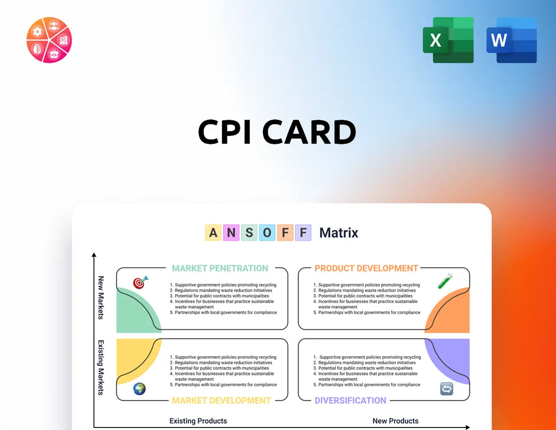 CPI Card Ansoff Matrix