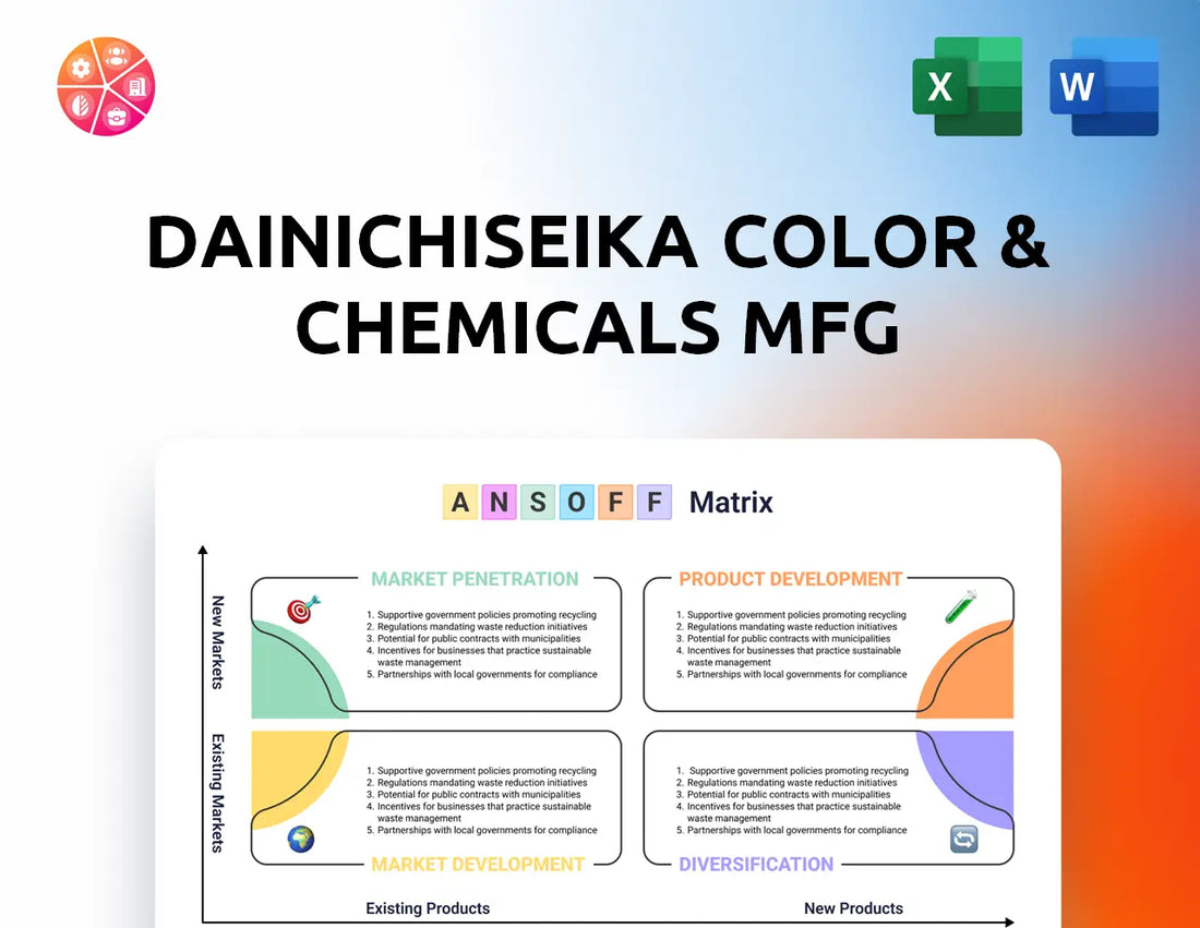 Dainichiseika Color & Chemicals Mfg Ansoff Matrix