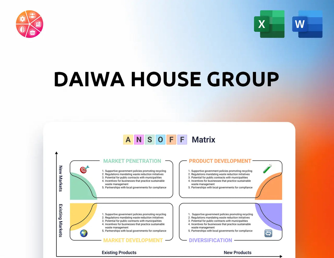 Daiwa House Group Ansoff Matrix