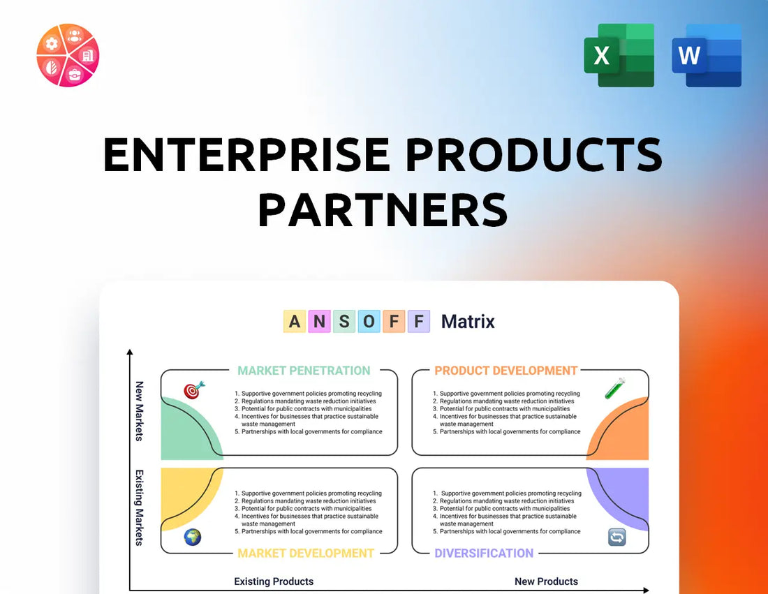Enterprise Products Partners Ansoff Matrix