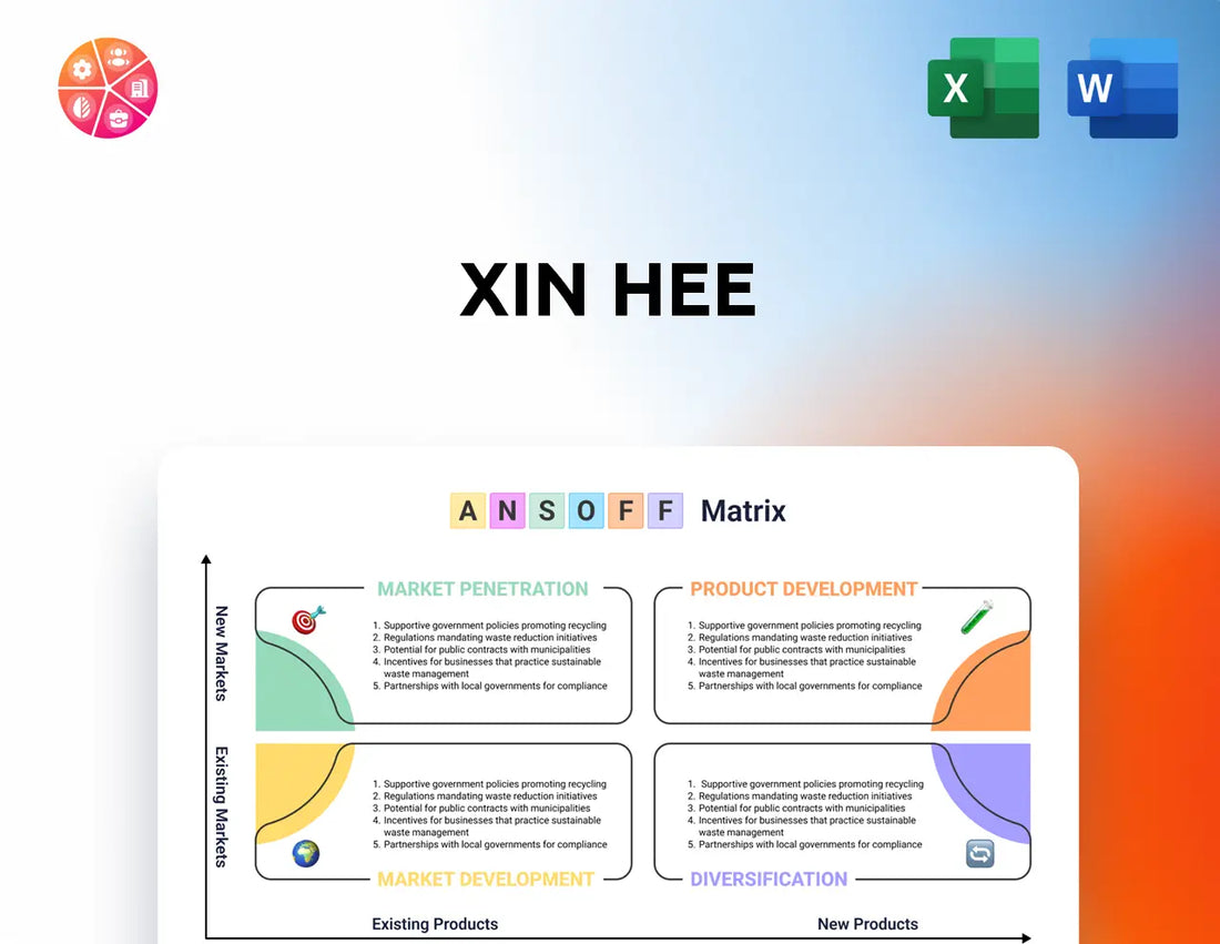 Xin Hee Ansoff Matrix