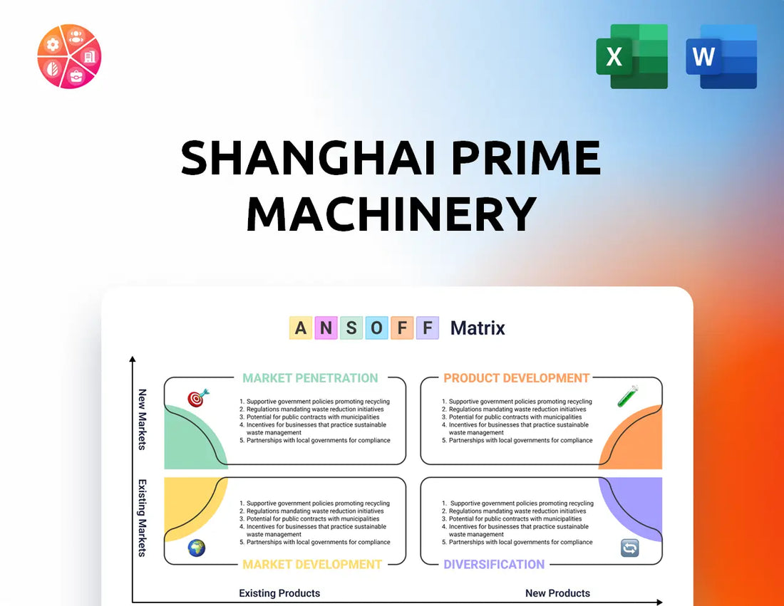 Shanghai Prime Machinery Ansoff Matrix