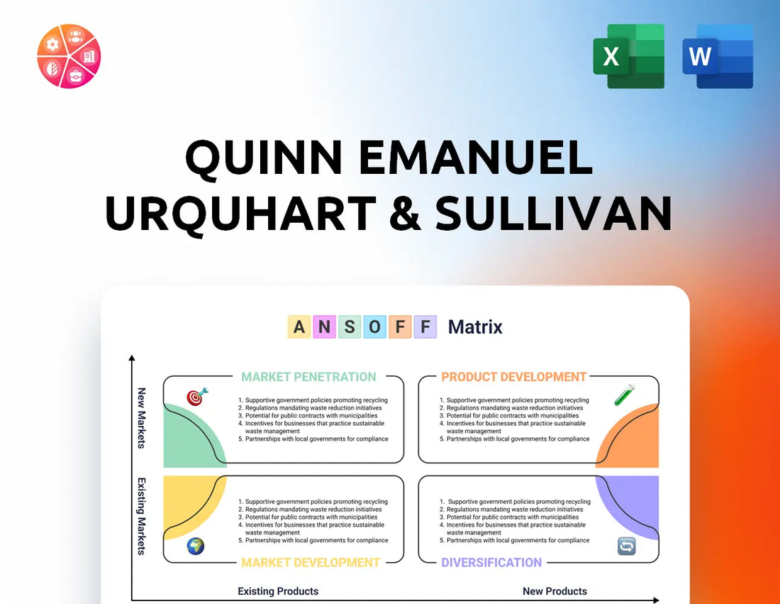 Quinn Emanuel Urquhart & Sullivan Ansoff Matrix