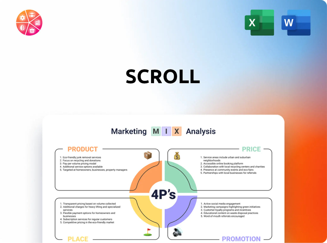 Scroll Marketing Mix