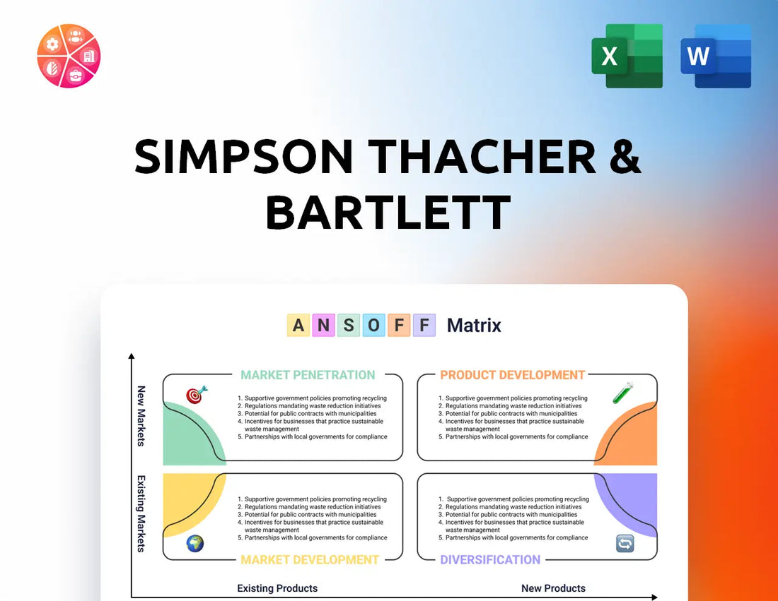 Simpson Thacher & Bartlett Ansoff Matrix