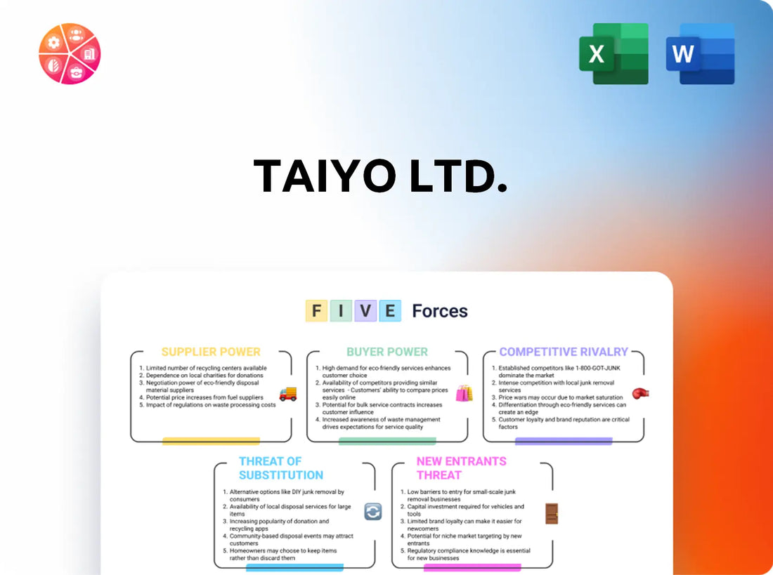 Taiyo Ltd. Porter's Five Forces Analysis